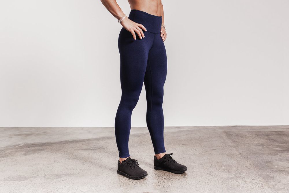 Leggings NOBULL Femme Bleu Foncé Marine - NOBULL High-Rise,France (4956-GMAWV)